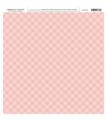 American Crafts Pink Small Rounds Single Sheet