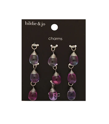 9pc Water Drop Charms by hildie & jo