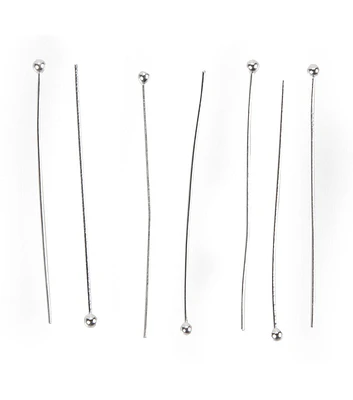 2" Silver Plated Ball Head Pins 14pk by hildie & jo