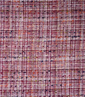 Burgundy Metallic Tweed Fabric