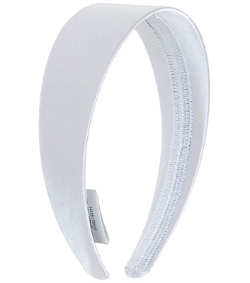 1.5" White Satin Headband by hildie & jo