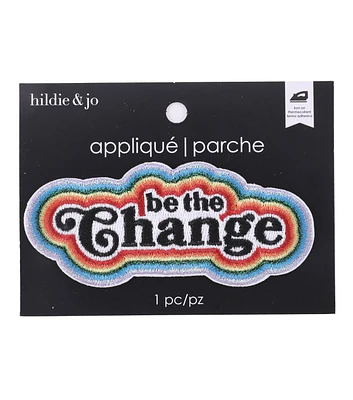 3.5" Be The Change Applique by hildie & jo