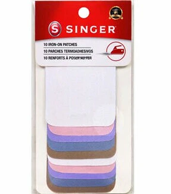 SINGER Iron-On 10-Pack 2 x 3 Twill Patches