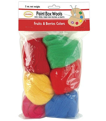 Paint Box Wools 2oz Primary Color Woving Roll 6ct