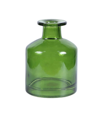 5" Green Glass Bud Vase by Bloom Room