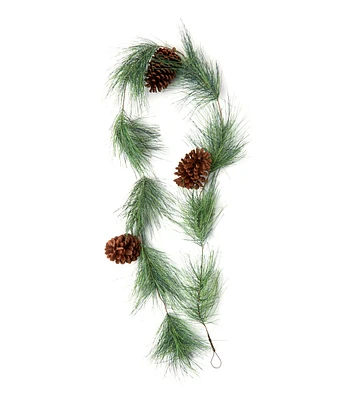 72" Christmas Green Shortleaf Pine & Pinecone Garland by Bloom Room