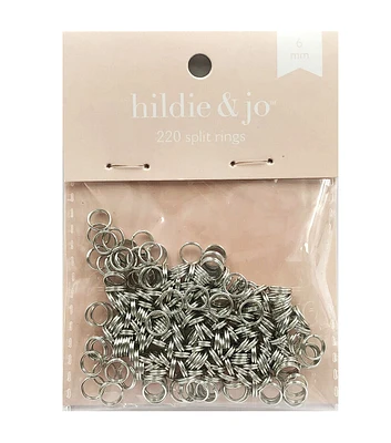 6mm Silver Split Rings 220pk by hildie & jo