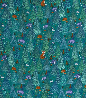 Woodland Animals & Trees Super Snuggle Flannel Fabric