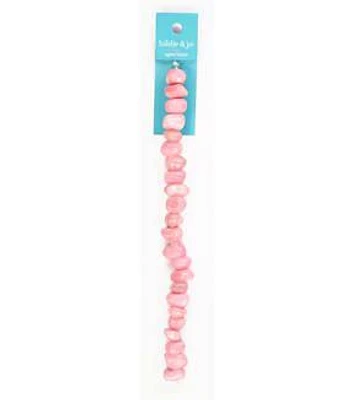 7" Jade Rosa Polished Bead Strand by hildie & jo