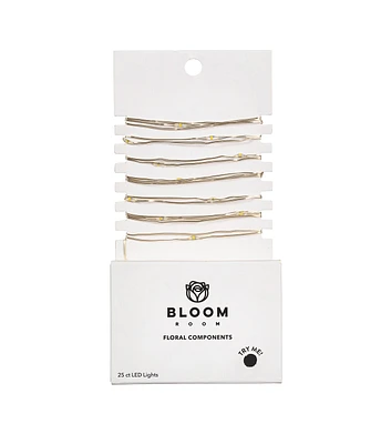 7" LED Silver Wire With Warm White String Lights 25ct by Bloom Room