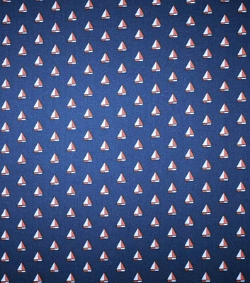 Mini Nautical Boats on Navy Quilt Cotton Fabric by Quilter's Showcase