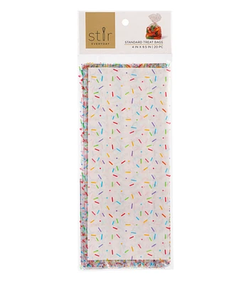 4" x 9.5" Dots Cellophane Treat Bags With Twist Ties 20pk by STIR