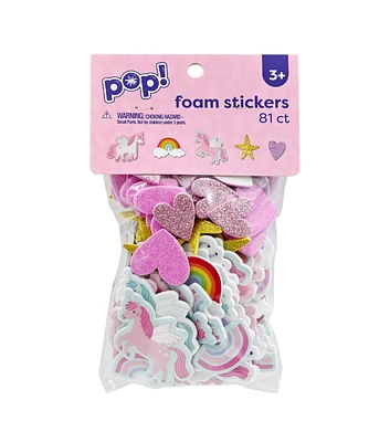 81pc Unicorn Foam Stickers by POP!