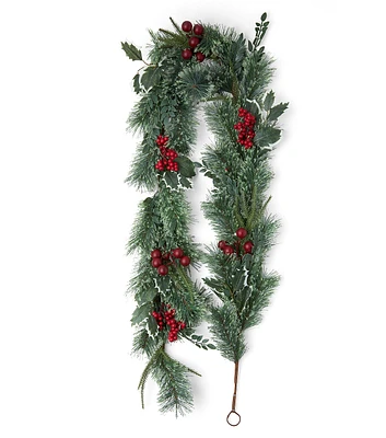 72" Christmas Holly & Berry Garland by Bloom Room