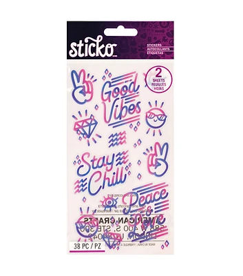 Sticko Good Vibes Flat Stickers