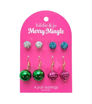 4ct Christmas Disco Ball Earrings by hildie & jo