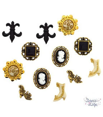 Dress It Up 12ct Victorian Miniatures Novelty Buttons