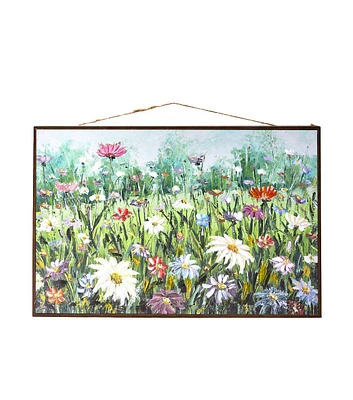 29" Multi Colored Floral Metal Wall Art by Place & Time