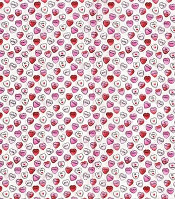 Fabric Traditions Candy Hearts Valentine's Day Cotton Fabric