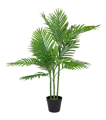 Northlight 40" Potted Two Tone Green Artificial Tropical Mini Palm Tree