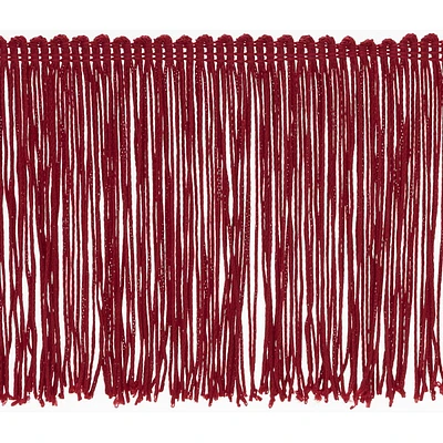 Simplicity Polyester Fringe Trim 4'' Red