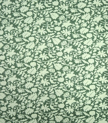 Green Autumn Leaves Silky Crepe Fabric