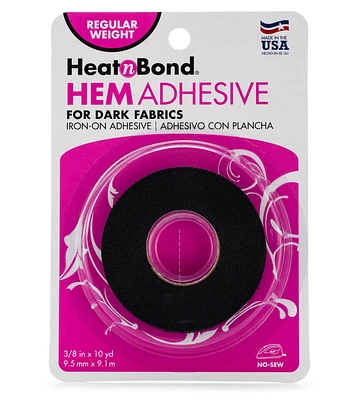 HeatnBond 3/8" x 10yd Dark Fabric Hem Adhesive Tape