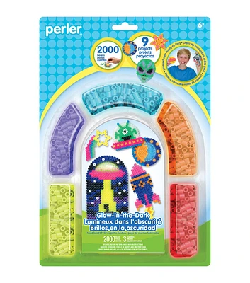 Perler 2000pc Glow in the Dark Fused Bead Kit