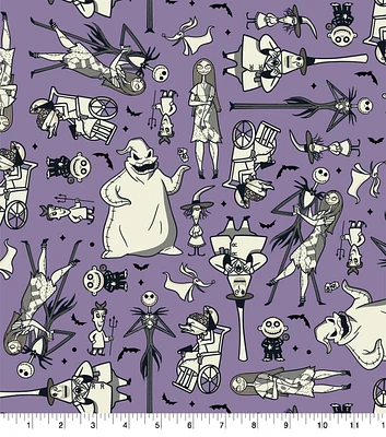 Disney Nightmare Before Christmas Character Flannel Fabric