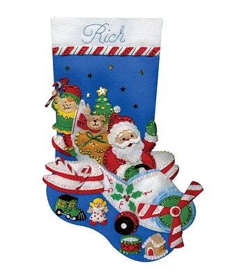 Design Works 18" Flying Santa Felt Stocking Kit