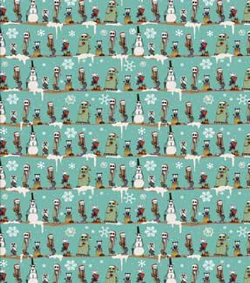 Disney Nightmare Before Christmas Nutcrackers on Green Cotton Fabric