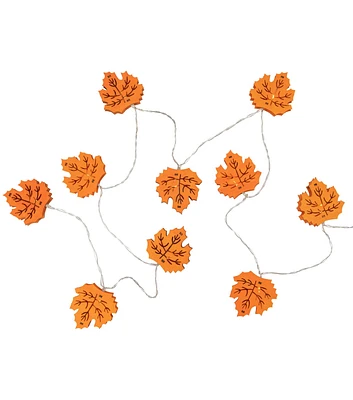 Northlight 10ct LED Maple Leaves Fall Harvest Fairy Lights  5.5'