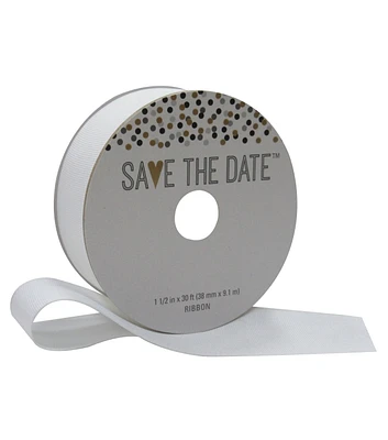 Save the Date 1.5'' X 30' Ribbon Grosgrain