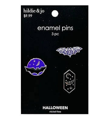 3ct Halloween Bat Enamel Pins