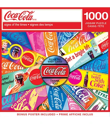 MasterPieces 19" x 27" Coca Cola Signs of the Time Jigsaw Puzzle 1000pc