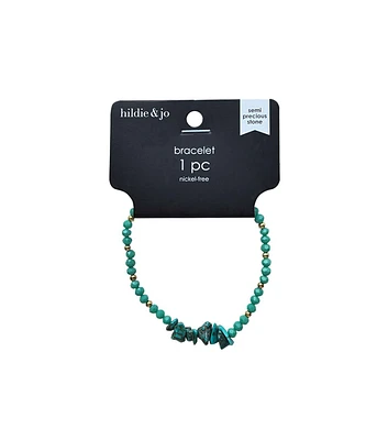 1ct Turquoise Natural Stone Bracelet by hildie & jo