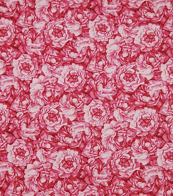 Dark Pink Lovely Floral Premium Cotton Fabric