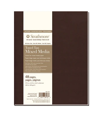 Strathmore Mixed Media Toned Art Journals 400 Series 7.75" x 9.75" Tan