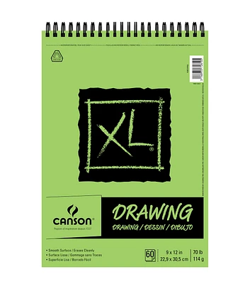 Canson XL Drawing 60 sheet 9''x12'' Paper Pad