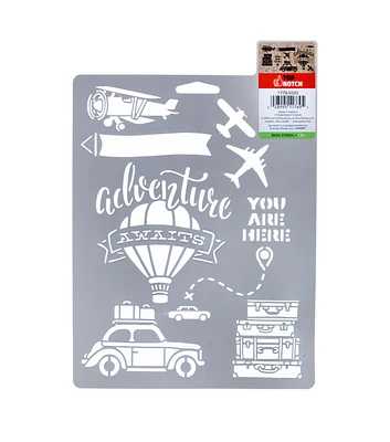 7" x 10" Travel Destination Paper Stencil by Top Notch