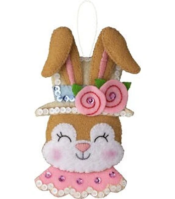 Bucilla 3.5" x 6" Easter Bonnet Parade Felt Ornament Applique Kit 6ct