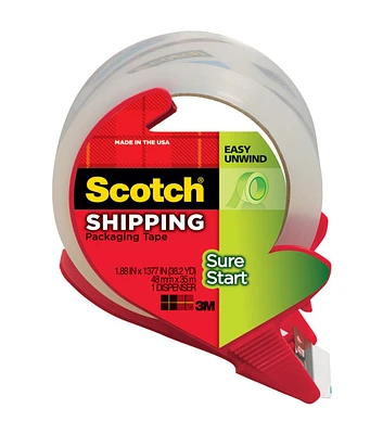 Scotch Sure Start Mailing Tape With Dispenser