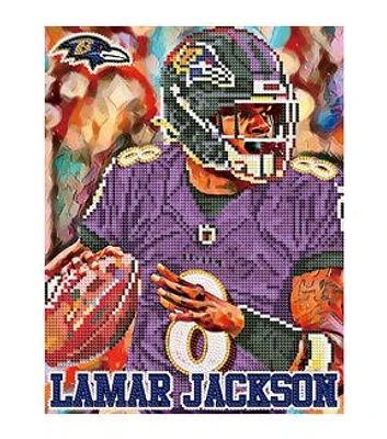 Sporticulture 16" x 13" Baltimore Ravens Lamar Jackson Diamond Painting