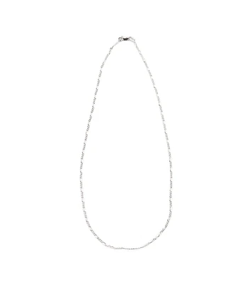 18" Sterling Silver Plated Figaro Style Chain Necklace by hildie & jo