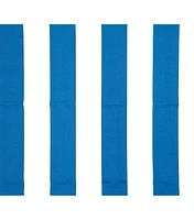 Baja Blue & White Striped Outdoor Fabric