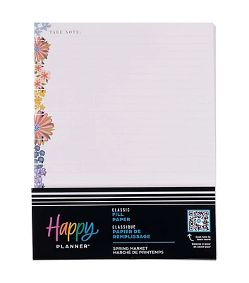 Happy Planner 40 Sheet Spring Market Dotted Lined Filler Paper