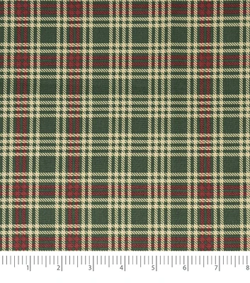 Singer Green & Red Plaid Christmas Cotton Fabric