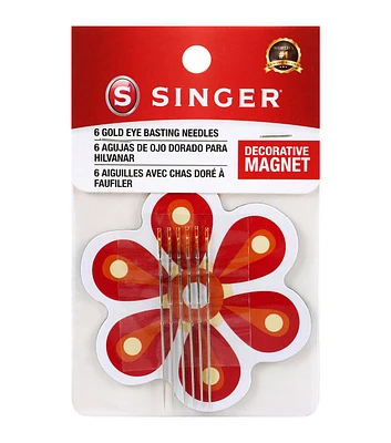 SINGER Gold-eye Basting Needles with Magnet