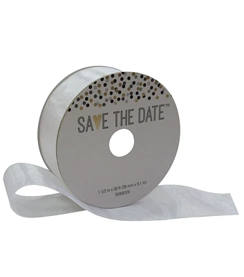 Save the Date 1.5'' X 30' Ribbon Sheer