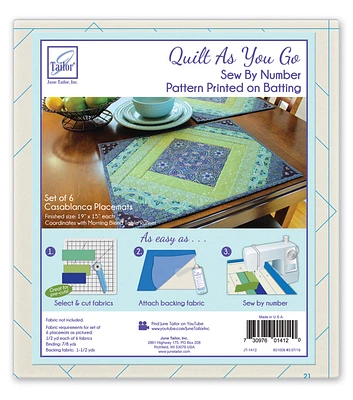 June Tailor Quilt As You Go Batting Placemats Casablanca